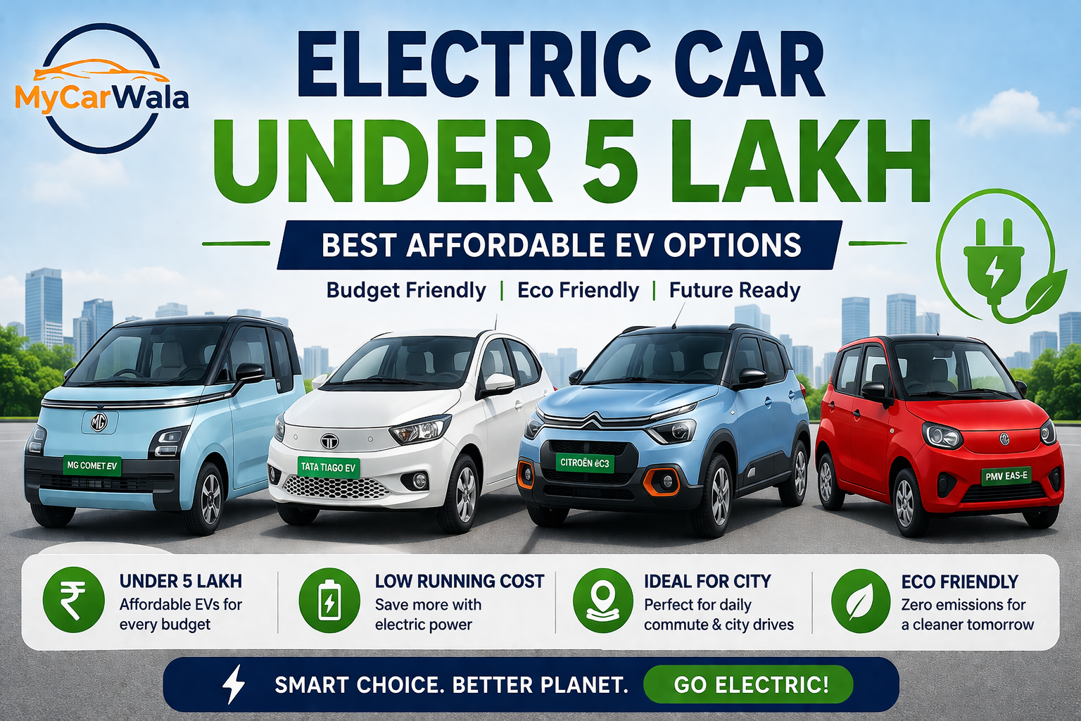 Electric Car Under 5 Lakh Best Affordable EV Options