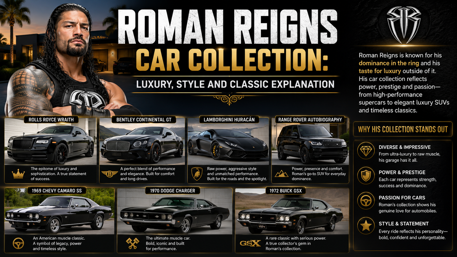 Roman Reigns Car Collection: Luxury, Style and Classic Explanation