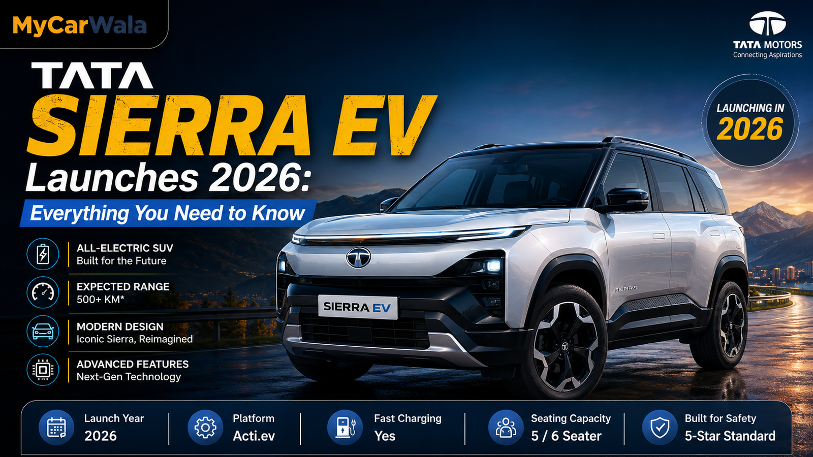 Tata Sierra EV Launches 2026: Everything You Need to Know 