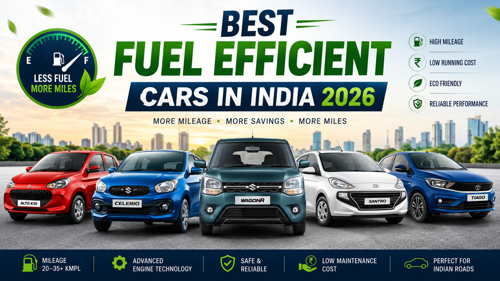 Best Fuel Efficient Cars in India 2026